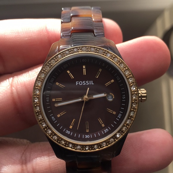 Tortoise Women Fossil Watch - Picture 1 of 4